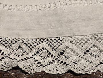 Drap de lit (3) - 235 cm - 280 cm - anciens trousseaux, Antiquités & Art