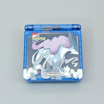 Nintendo - Gameboy Advance SP - Suicune Pokémon Themed