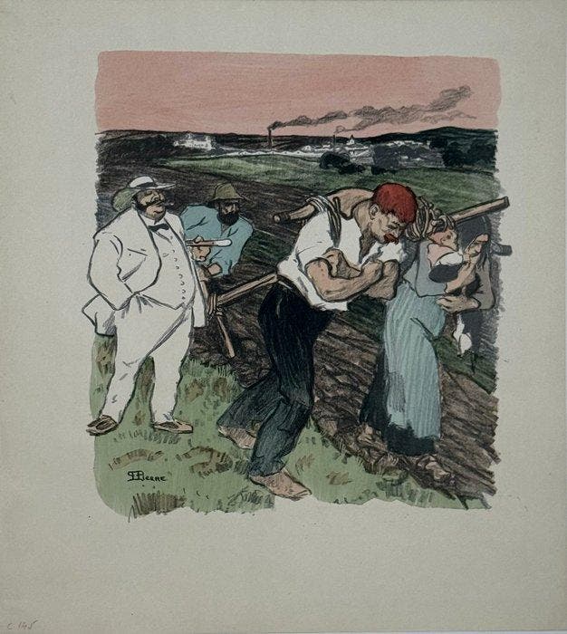 Théophile-Alexandre Steinlen - Cent Millions (One Hundred, Antiek en Kunst, Kunst | Designobjecten