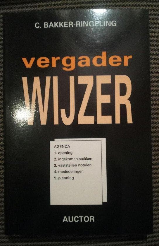 Vergaderwijzer - Ringeling, Boeken, Studieboeken en Cursussen, Verzenden