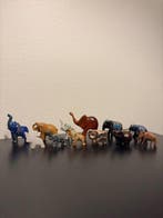 Verzameling van 12 handgemaakte olifanten - lapis lazuli,