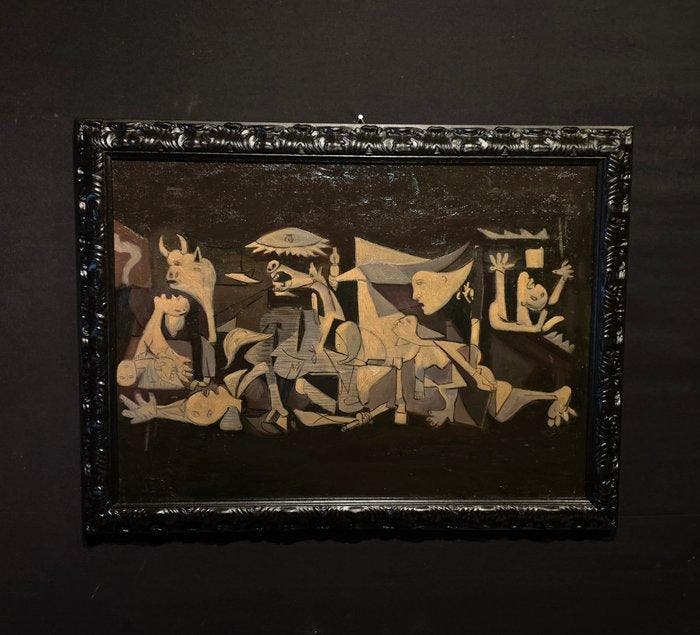 Franse school (XX) - Guernica, Antiek en Kunst, Kunst | Schilderijen | Klassiek