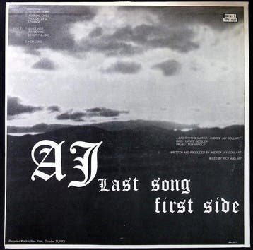 A. J. - Last song first side (USA 1973 1st pressing LP) - LP