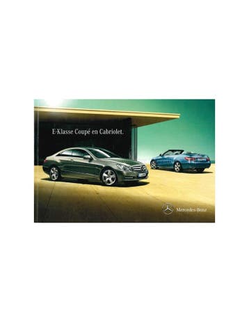 2011 MERCEDES BENZ E-KLASSE COUPÉ | CABRIOLET BROCHURE