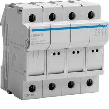 Hager Holder Pour fusible cylindrique - LSN404, Verzenden