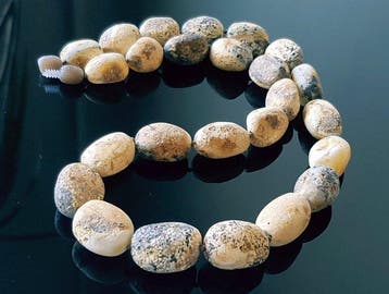 Ambre Collier en ambre baltique naturel brut non poli,