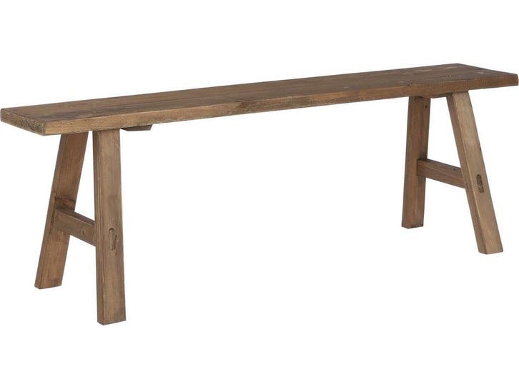 Mica Decorations Bold Houten Bankje - L108 x B20 x H37 cm -, Huis en Inrichting, Slaapkamer | Slaapbanken, Nieuw, Verzenden