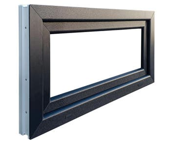 PVC raam kiep b100xh50 cm Antraciet, Gevelraam of Ruit, Minder dan 80 cm, 80 tot 120 cm, Nieuw