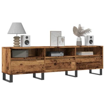 vidaXL Tv-meubel 150x30x44,5 cm bewerkt hout oud houtkleurig, Verzenden