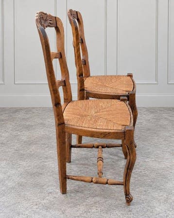 Stoel - Beuken - Een paar Provençaalse stoelen in Louis, Antiek en Kunst