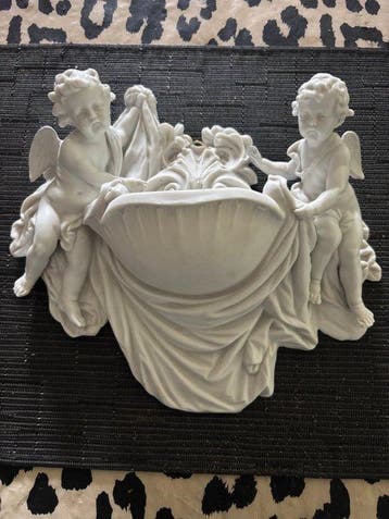 Antiek Wijwatervat - 1850-1900 - Putti - 29 cm