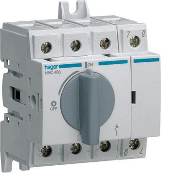 Hager HAC Interrupteur-sectionneur - HAC406, Verzenden