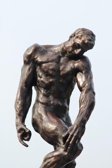 Beeld, adam de schepper - 56 cm - Brons