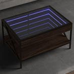 vidaXL Salontafel met Infinity LED 70x50x38 cm bruin, Verzenden, Nieuw