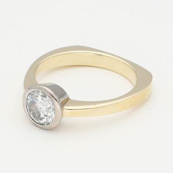 Ring - 14 karaat Geel goud Diamant (Natuurlijk), Nieuw