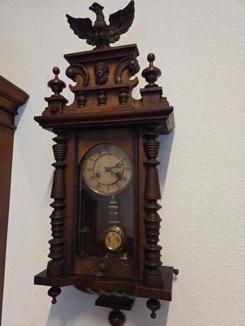 Horloge murale - Bois - 1930-1940 - Régulateur antique, Antiquités & Art
