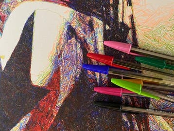 Sidney Perrier - Freddie Mercury ballpoint pen portrait