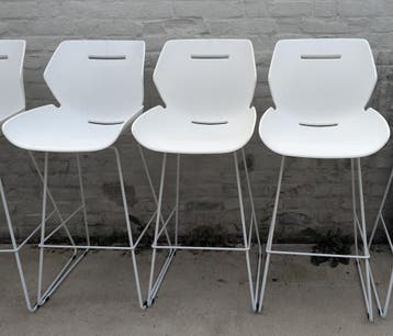 TOOON. chair - design barkruk - kunststof/metaal - set van 6, Ophalen, 60 tot 90 cm, Zo goed als nieuw, Kunststof