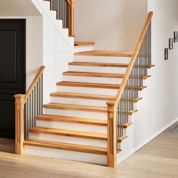 vidaXL Traptreden 2 st 110x25x2 cm massief eikenhout, Verzenden, Nieuw