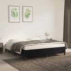 vidaXL Bedframe zonder matras 160x200 cm fluweel zwart, Maison & Meubles, Verzenden