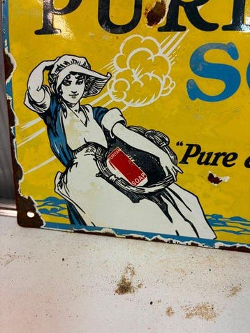 Puritan Soap – Pure as the Breeze – Emaille Reclamebord -
