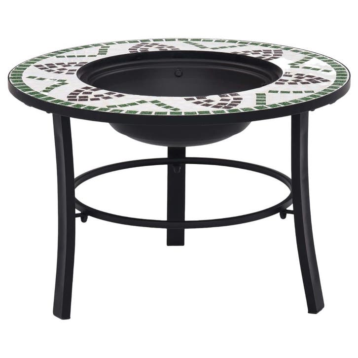 vidaXL Vuurschaal mozaïek 68 cm keramiek groen, Maison & Meubles, Cheminées, Envoi