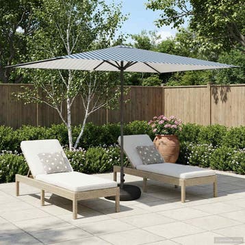 vidaXL Tuinparasol met voet 200 x 300 cm Polyester, Verzenden, Nieuw