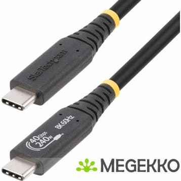 StarTech.com USB4 Gen 3x2 40Gbps 240W USB Type-C 0.5m USB-IF, Verzenden