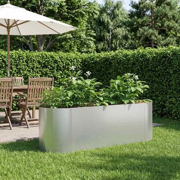 vidaXL Verhoogde Tuinbak Gegalvaniseerd staal 120 x 40 x 40, Verzenden