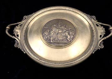 Grote en Zware Tazza en bronze - Schaal (XXL) naar E.Picot -, Antiquités & Art