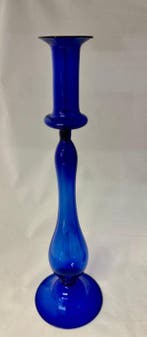 Kaarsenhouder (2) - Muranoglas - blauwe kandelaars