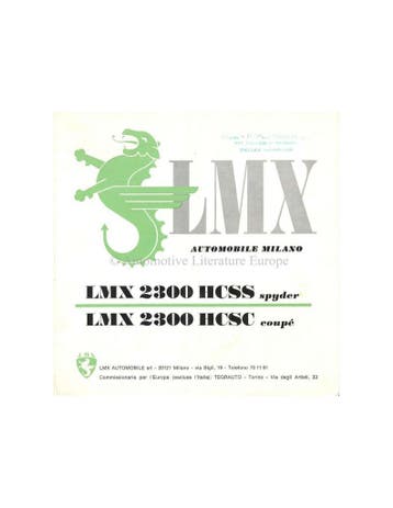 197? LMX 2300 HCSS SPYDER / HCSC COUPE BROCHURE