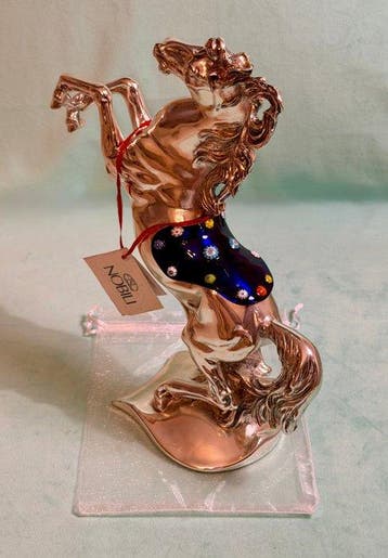 Nobili Collection - Beeldje - Rearing horse with Murano, Antiquités & Art