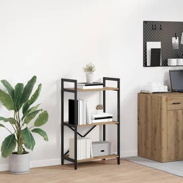 vidaXL Boekenplank 3-laags 56 x 34 x 96 cm Bewerkt hout, Huis en Inrichting, Verzenden, Nieuw