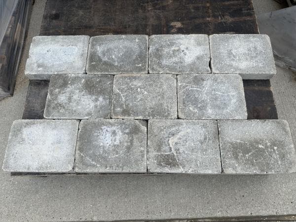 Veiling - 48 M2 Betontegel Camblestone Grijs Getrommeld 30x2, Jardin & Terrasse, Pavé & Dalles