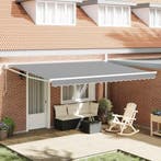 vidaXL Inklapbaar Zonnewering Frame Wit 500 × 300 cm, Tuin en Terras, Zonneschermen, Verzenden, Nieuw
