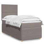 vidaXL Boxspring met matras stof taupe 90x190 cm, Verzenden, Nieuw