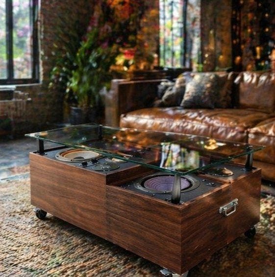 Salontafel - Hout, Glas, Metaal, Maison & Meubles, Maison & Meubles | Autre