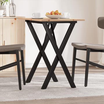 vidaXL Eettafel X-frame 80x50x75 cm massief grenenhout en, Verzenden