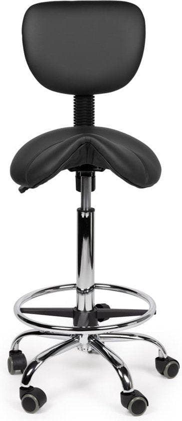 2dekans | Zadelkruk met Rugleuning Zwart - Hoog, Met, Maison & Meubles, Canapés | Salons, Enlèvement ou Envoi