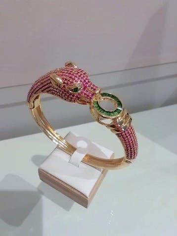 Zonder minimumprijs - Armband Cartier-geïnspireerde panters,, Bijoux, Sacs & Beauté, Bracelets