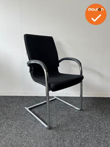 Ahrend 230 vergaderstoel - Chroom frame met gestoffeerde rug, Vergader- of Presentatieruimte, Ophalen of Verzenden, Gebruikt, Stoel