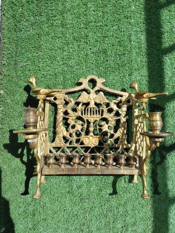 Menora hanukkiyot - Messing - Menorah - 30 cm - 2 kg