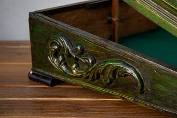 Vitrine - Klapbaar prikbord voor op tafel - Hout, Glas, Antiek en Kunst