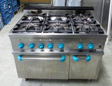 MBM Gasfornuis met 6 branders en oven, B110 x D72x H98cm, Zakelijke goederen, Nieuw in verpakking