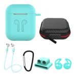 6 in 1 Kit voor AirPods 1 / 2 Lichtblauw - Hoesje /, Verzenden
