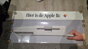 Apple IIc Banner RARE - Dutch Market - Macintosh