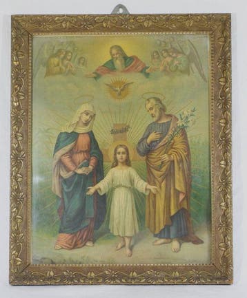 Lijst - Houtsnijwerk - Lijst Liberty - Sacra Famiglia - 39 x, Antiek en Kunst