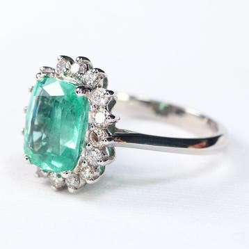 Ring - 14 karaat Witgoud, 4,37 gram GFCO-gecertificeerd -, Nieuw