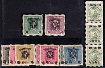 Polen 1918/1990 - Diverse postzegels en kaarten - Michel